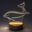 AKALI, INDOOR DOLPHIN TABLE LAMP, WOOD LAMP WITH TRANSPARENT