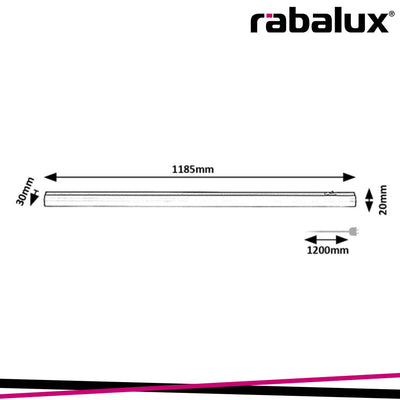 GREG, INDOOR CABINET LIGHT 18W BLACK 120CM 4000K