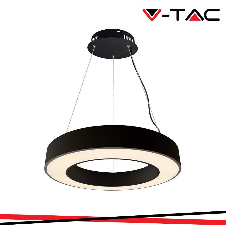 50W LED LAMPADARIO DI DESIGN A SOSPENSINE TRIAC DIMMERABILE 4000K NERO