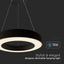 50W LED LAMPADARIO DI DESIGN A SOSPENSINE TRIAC DIMMERABILE 4000K NERO