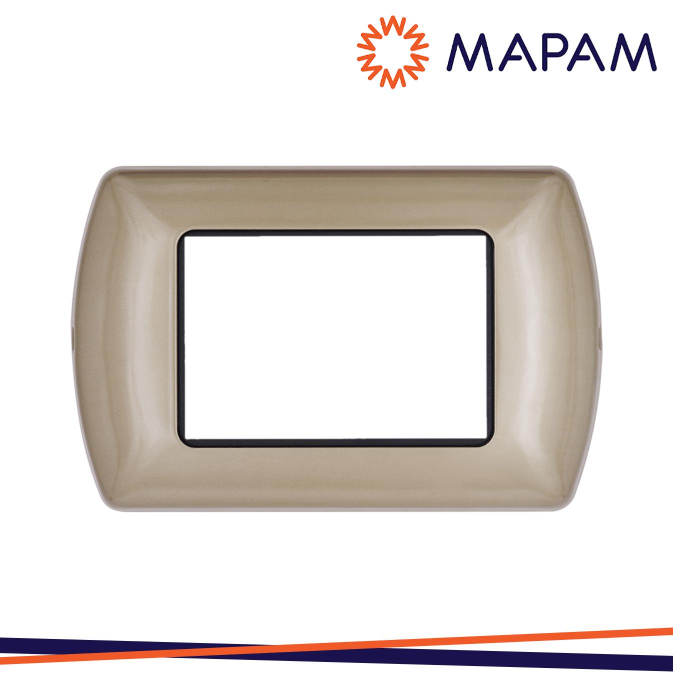 PLACCA METALLO T1-ART 8803-08 3P CHAMPAGNE