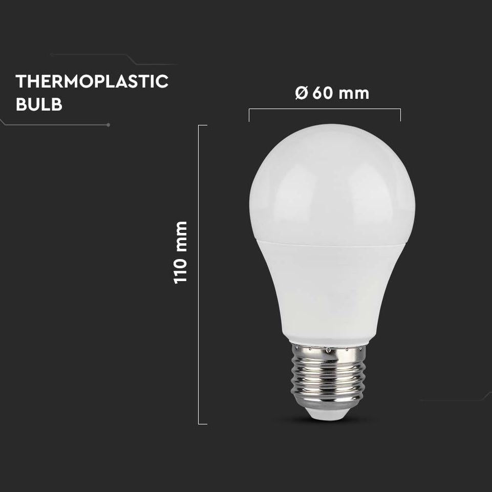 LED LAMPADINA - 10.5W E27 A60 THERMOPLASTICA 6500K 10PCS/PACK