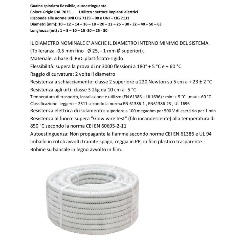 GUAINA SPIRALATA DA 40MM ENERGIA