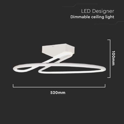 43W LED LUCE DI DESIGN BIANCA ROTONDA 4000K
