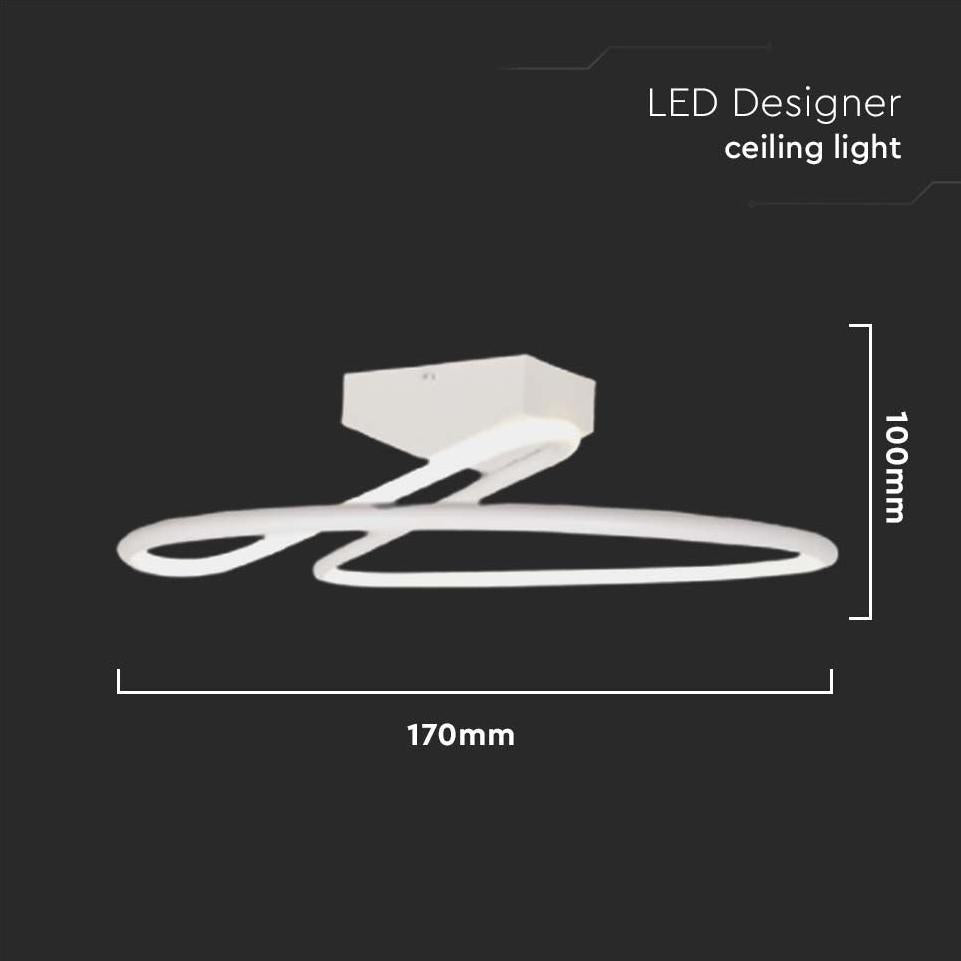 24W LED LUCE DI DESIGN ROTONDA BIANCA 4000K