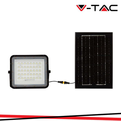 6W LED PROIETTORE SOLARE 6400K BATTERIA SOSTITUIBILE 3M CAVO CORPO NERO