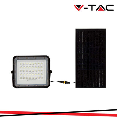 10W LED PROIETTORE SOLARE 6400K BATTERIA SOSTITUIBILE 3M CAVO CORPO NERO