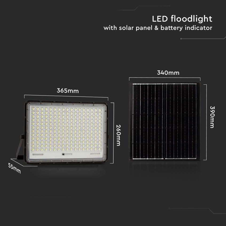 30W LED PROIETTORE SOLARE 6400K BATTERIA SOSTITUIBILE 3M CAVO CORPO NERO