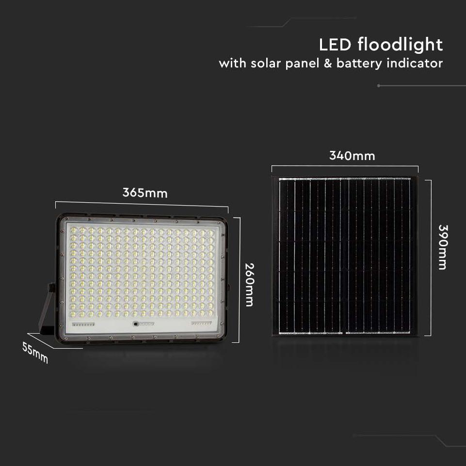 30W LED PROIETTORE SOLARE 4000K BATTERIA SOSTITUIBILE 3M CAVO CORPO NERO
