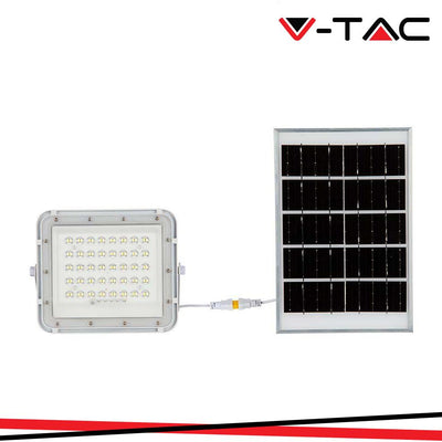 6W LED PROIETTORE SOLARE 6400K BATTERIA SOSTITUIBILE 3M CAVO CORPO BIANCO