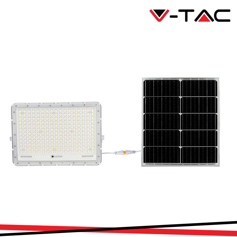 30W LED PROIETTORE SOLARE 4000K BATTERIA SOSTITUIBILE 3M CAVO CORPO BIANCO