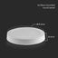 6W LED BACKLIT MONTAGGIO ESTERNO PANNELLO ROTONDO 3000K