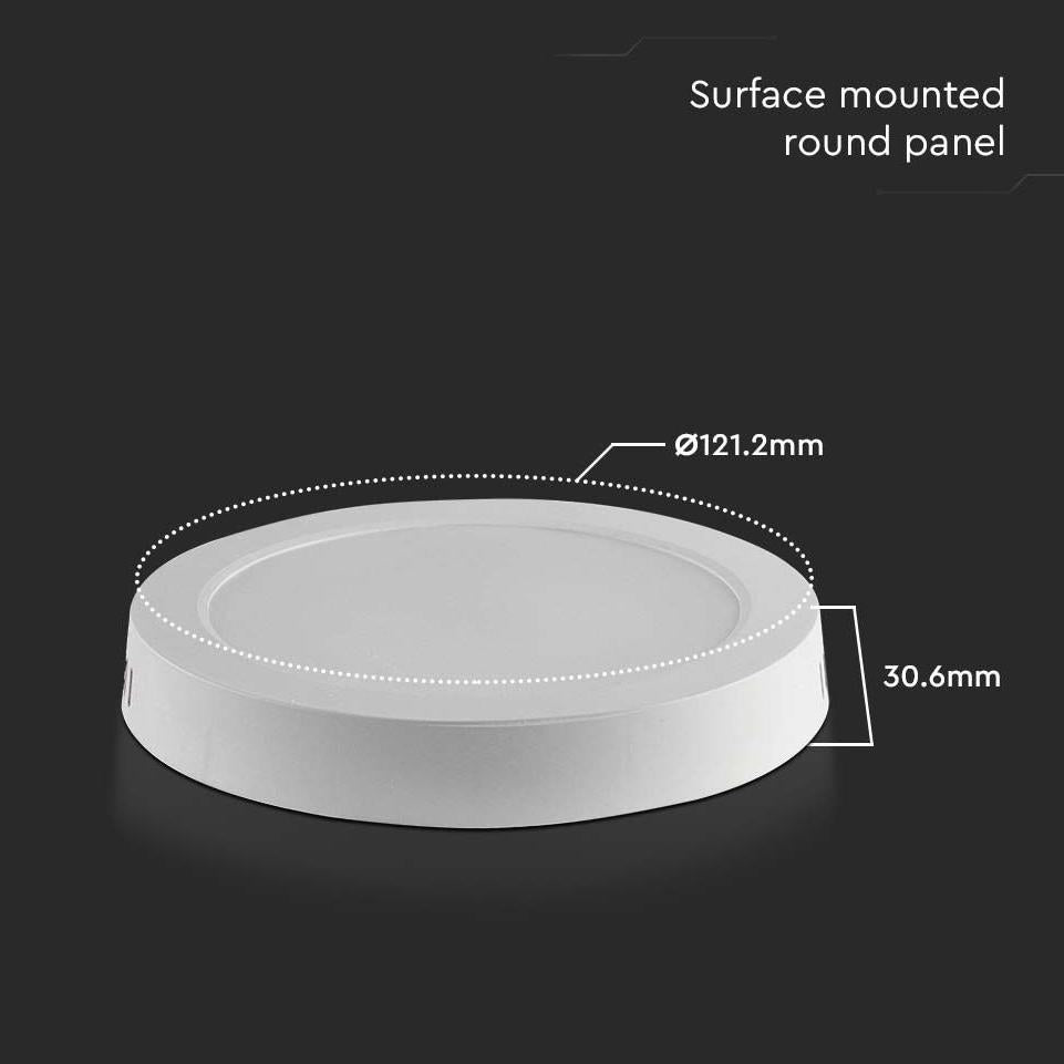 6W LED BACKLIT MONTAGGIO ESTERNO PANNELLO ROTONDO 3000K