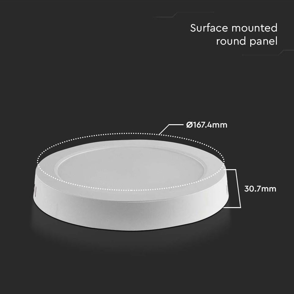 12W LED BACKLIT MONTAGGIO ESTERNO PANNELLO ROTONDO 4000K