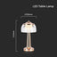 LED LAMPADA LED DA TAVOLO 1800MAH A BATTERIAD:13.5*26.5 COLORE ORO FRANCESE 3IN1