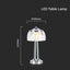 LED LAMPADA LED DA TAVOLO 1800MAH A BATTERIAD:13.5*26.5 COLORE CROMO 3IN1