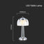 LED LAMPADA LED DA TAVOLO 1800MAH A BATTERIAD:13.5*26.5 COLORE CROMO 3IN1