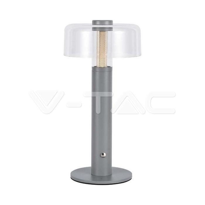 LED LAMPADA DA TAVOLO RICARICABILE 1800MAH  150 X 300 3 IN 1 CORPO GRIGIO