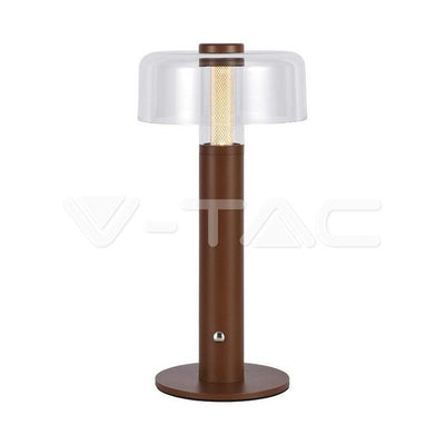 LED LAMPADA DA TAVOLO RICARICABILE 1800MAH  150 X 300 3 IN 1 CORPO MARRONE
