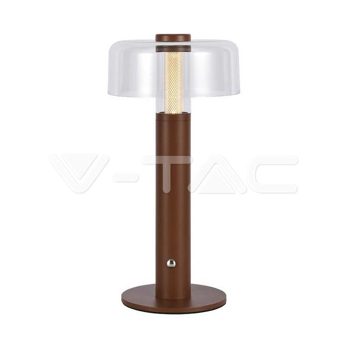 LED LAMPADA DA TAVOLO RICARICABILE 1800MAH  150 X 300 3 IN 1 CORPO MARRONE