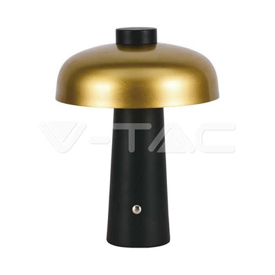 3W LED LAMPADA DA TAVOLO BATTERIA RICARICABILE 1800MAH ORO + NERO