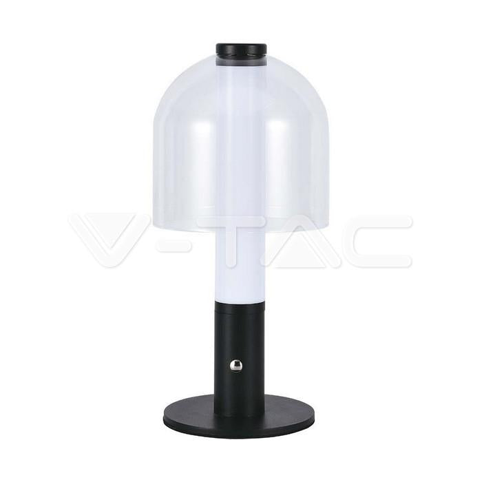 LED LAMPADA DA TAVOLO RICARICABILE 1800MAH  140 X 300 3 IN 1 NERA, VETRO TRASPARENTE