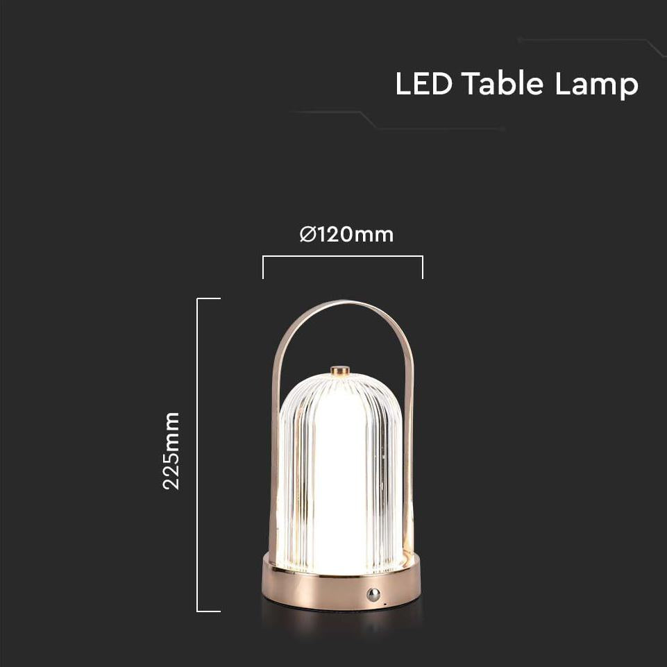 LED LAMPADA LED DA TAVOLO 1800MAH A BATTERIA D:120*190 COLORE BRONZO ANTICO 3IN1