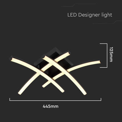 24W LED LAMPADARIO LED DAL DESIGN MODERNO NERO 3000K