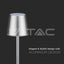 3W LED LAMPADA DA TAVOLO RICARICABILE TOUCH DIMMERABILE CORPO GRIGIO 4000K