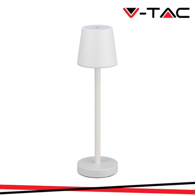 3W LED LAMPADA DA TAVOLO RICARICABILE TOUCH DIMMERABILE CORPO BIANCO 4000K