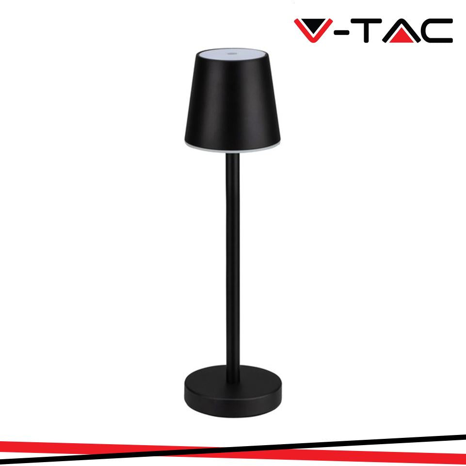 3W LED LAMPADA DA TAVOLO RICARICABILE TOUCH DIMMERABILE CORPO NERO 4000K