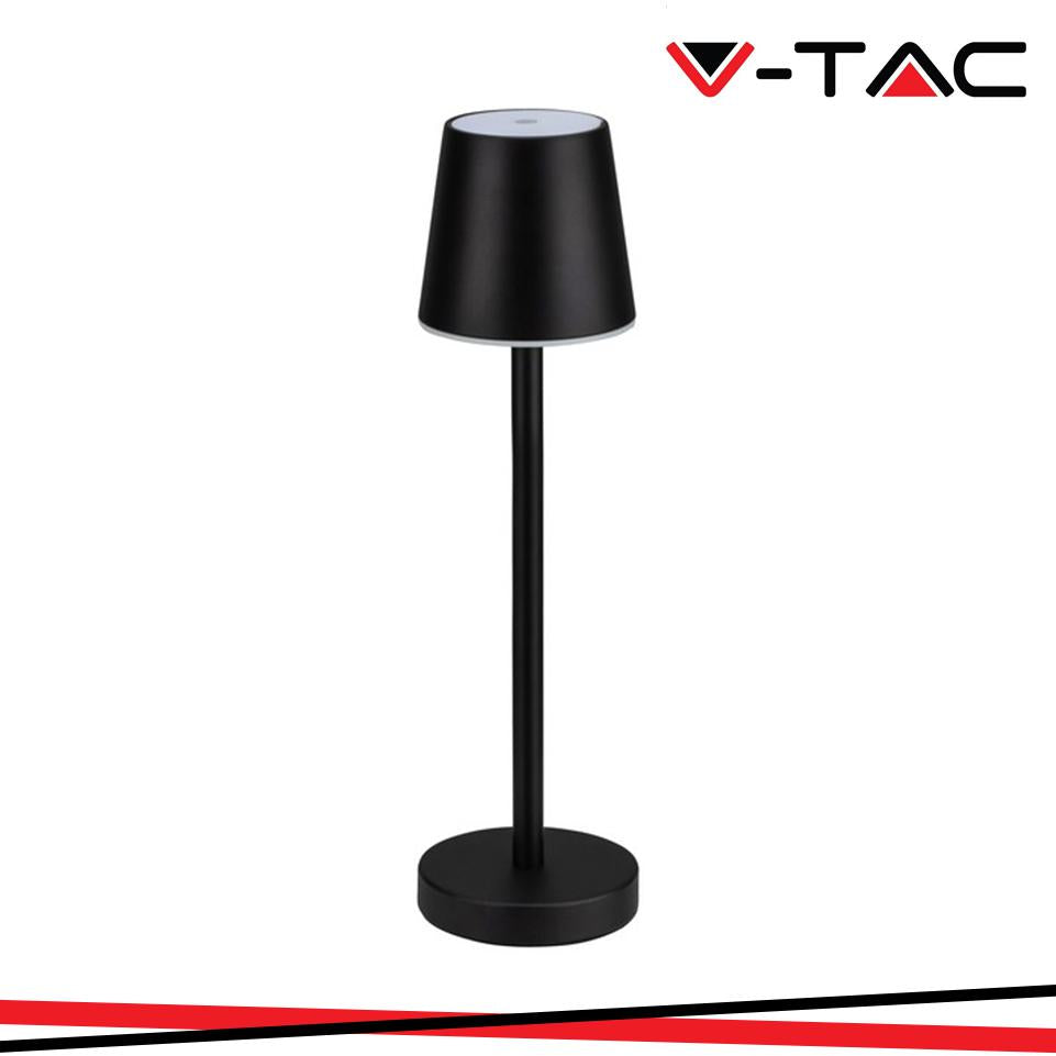 3W LED LAMPADA DA TAVOLO RICARICABILE TOUCH DIMMERABILE CORPO NERO 4000K