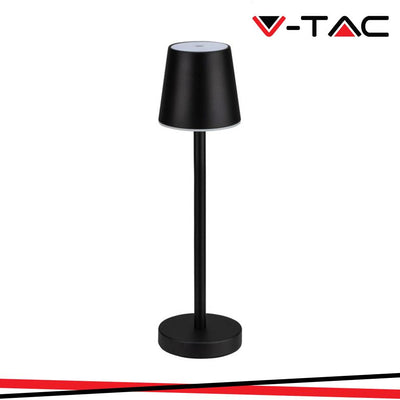 3W LED LAMPADA DA TAVOLO RICARICABILE TOUCH DIMMERABILE CORPO NERO 4000K