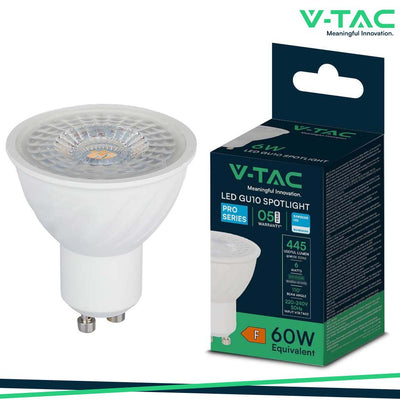 LED FARETTO SAMSUNG CHIP GU10 6W   RIPPLE PLASTICA110  D 4000K