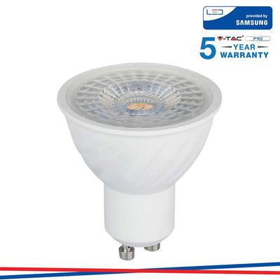 LED FARETTO SAMSUNG CHIP GU10 6W   RIPPLE PLASTICA110  D 4000K