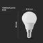 LED LAMPADINA SAMSUNG CHIP 6.5W E14 P45 PLASTICA6400K