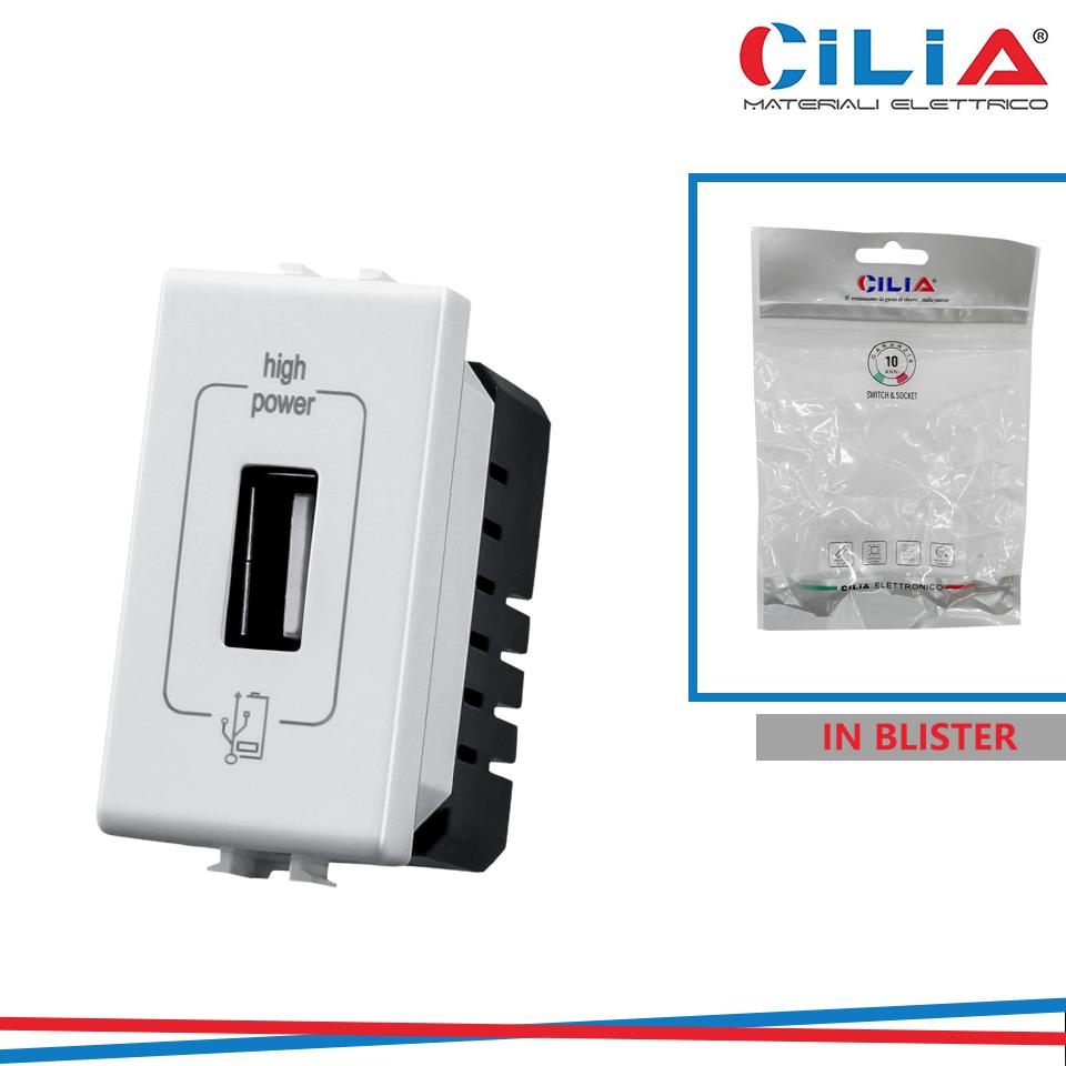 CARICATORE USB 1.2A MTX BIANCO CILIA