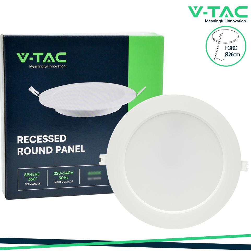 24W LED BACKLIT RECESSED PANEL ROTONDO 4000K