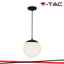 CEILING HANGING LAMP  1XE27  MATT NERA OPAL PLASTICA PALLA