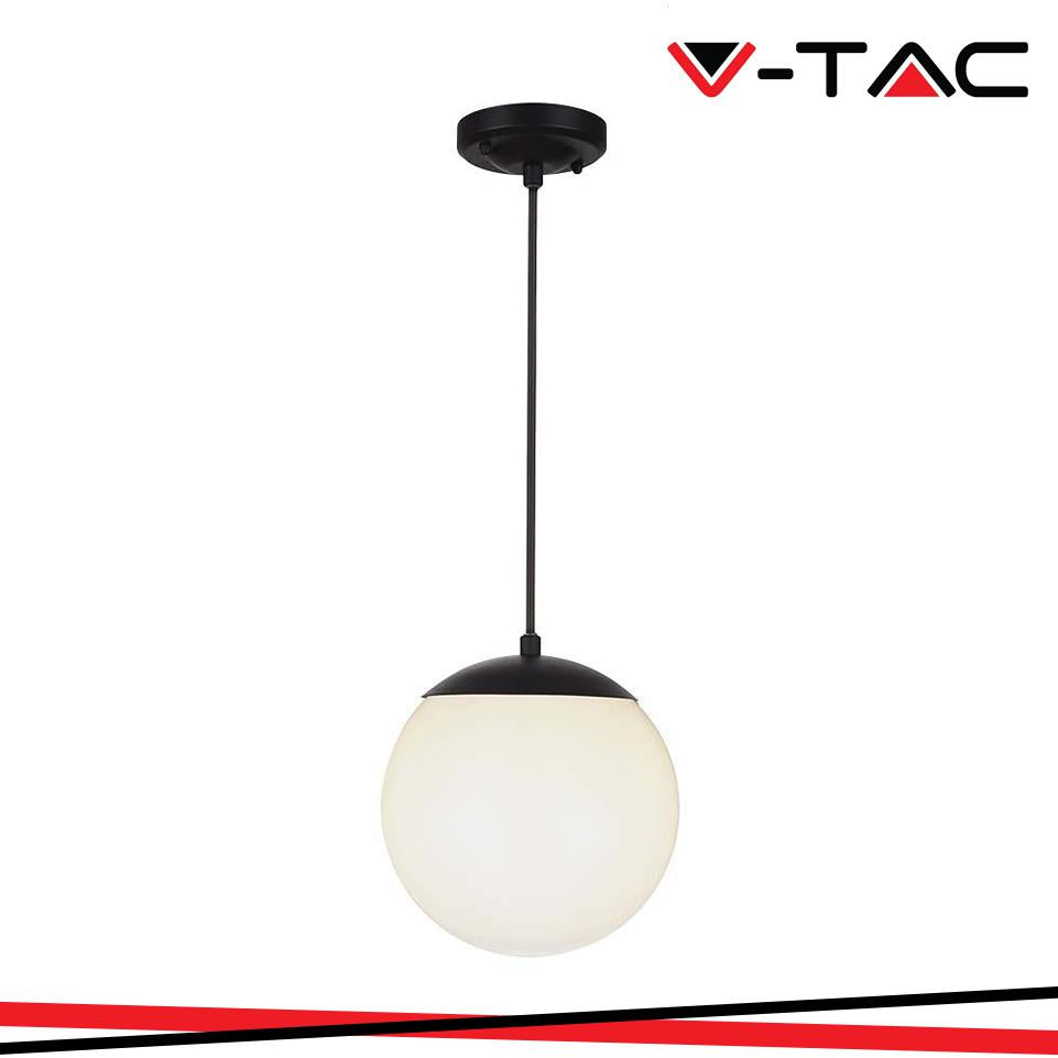 CEILING HANGING LAMP  1XE27  MATT NERA OPAL PLASTICA PALLA