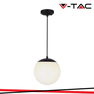 CEILING HANGING LAMP  1XE27  MATT NERA OPAL PLASTICA PALLA