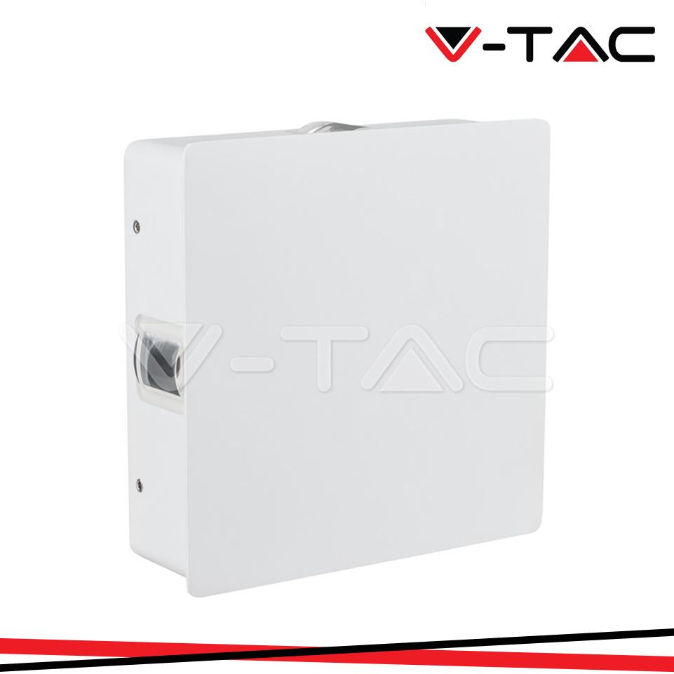4W LED LAMPADA LED DA MURO CORPO BIANCOQUADRATA 3000K IP65