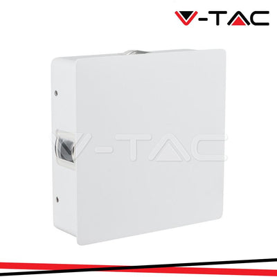 4W LED LAMPADA LED DA MURO CORPO BIANCOQUADRATA 3000K IP65