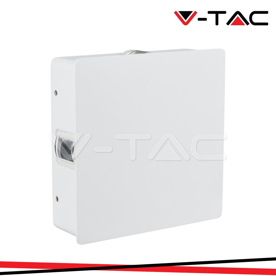 4W LED LAMPADA LED DA MURO CORPO BIANCOQUADRATA 3000K IP65