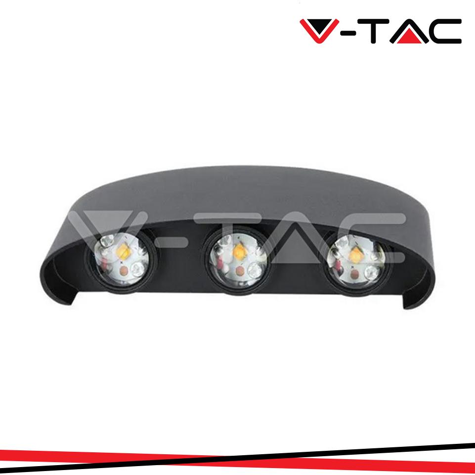 5W LED LAMPADA LED DA MURO  NERA IP54 4000K