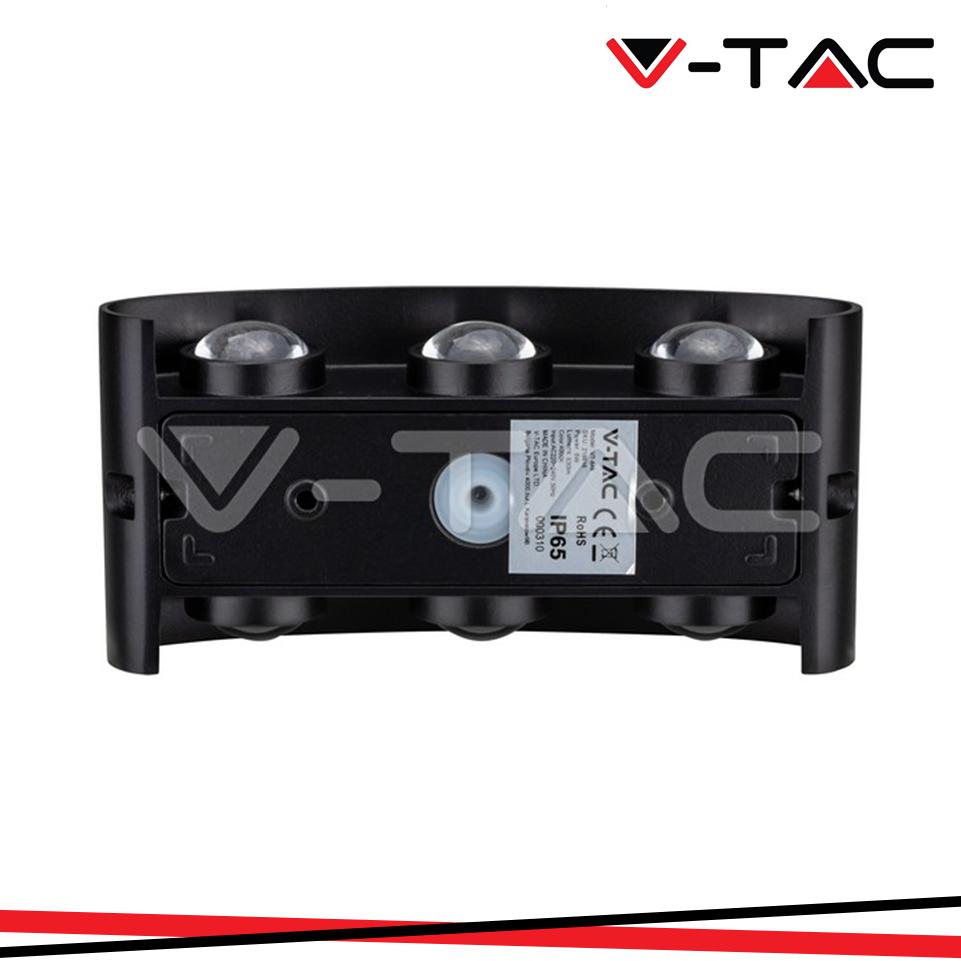 5W LED LAMPADA LED DA MURO  NERA IP54 4000K