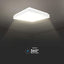 18W LED PLAFONIERA DI DESIGN QUADRATA BIANCA 4000K DIMMERABILE