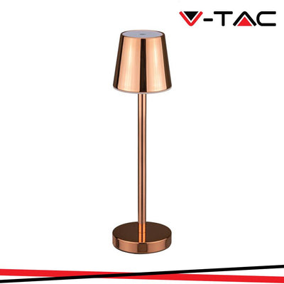 3W LED LAMPADA DA TAVOLO RICARICABILE TOUCH DIMMERABILE CORPO ORO 3000K