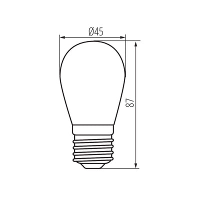 LAMPADINA LED ST45 LED 0,9W E27-GR - KANLUX