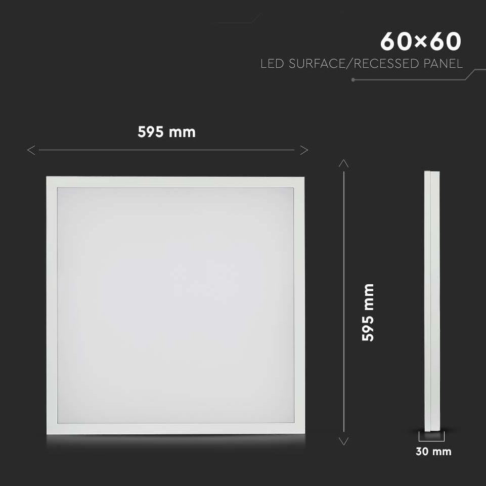 36W LED PANNELLO 600X600 MM 2 IN 1 6400K 6PZ/SET